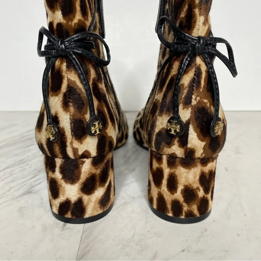 New! Tory Burch Laila Leopard Bootie 5 1/2
